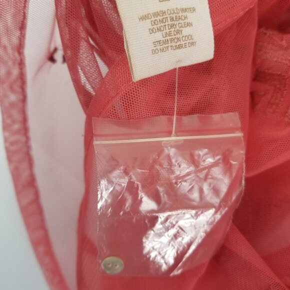 NWOT Free People Pink Tulle Sheer Sleeveless Embroidered Mesh Dress Sz S/P - Picture 7 of 7